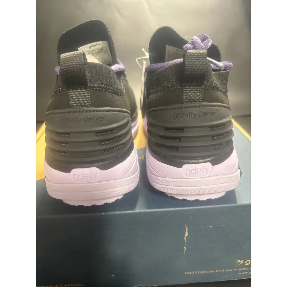 Gravity Defyer MATeeM Black‎ Purple VersoShock Walking Shoes TB9036FLP Women's 7